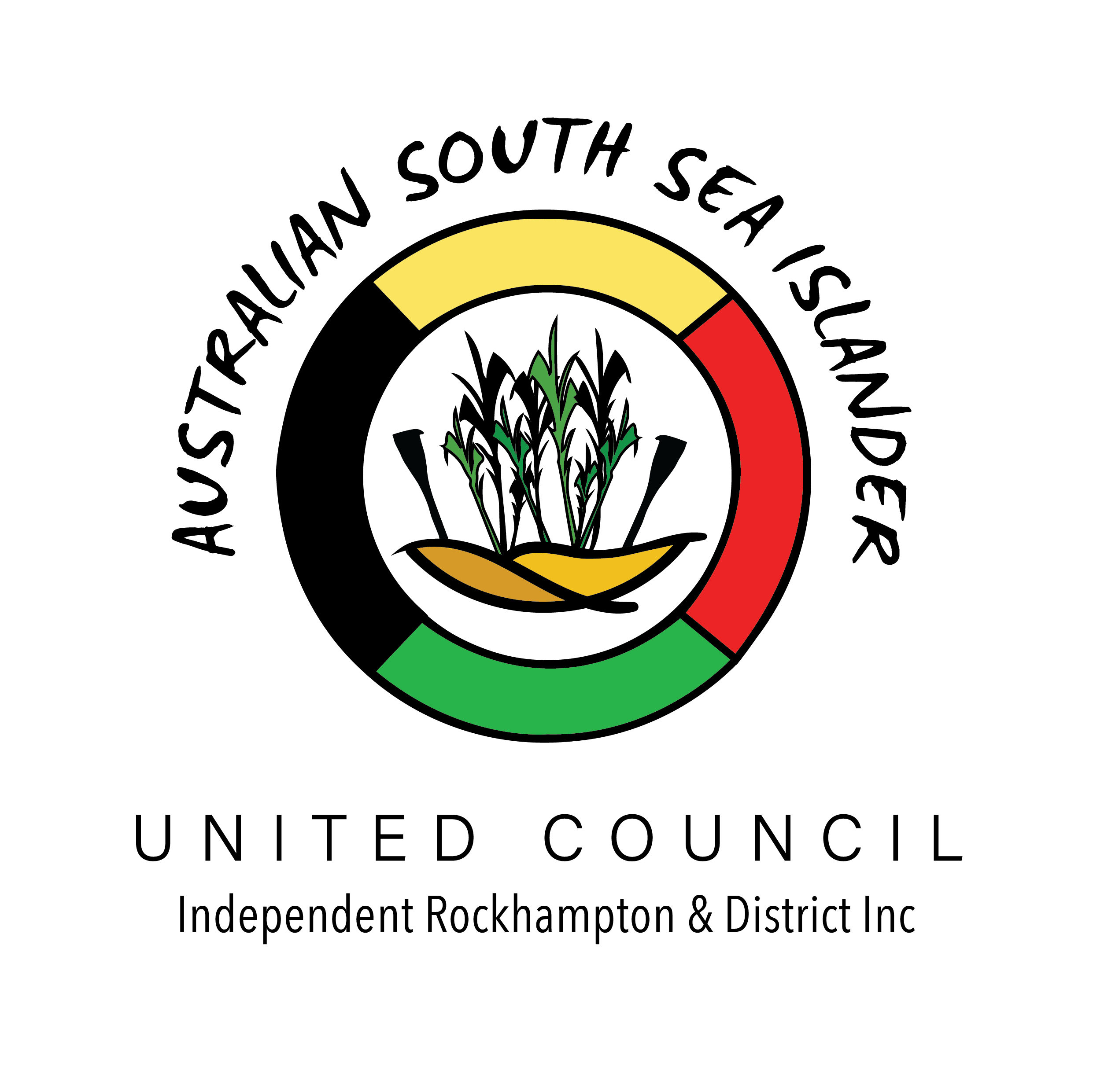 Logo for Australian South Sea Islander United Council - Rockhampton and District. 